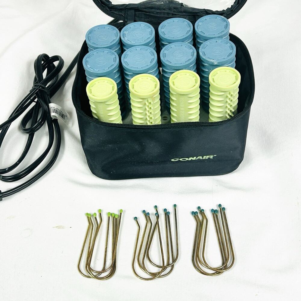 Vtg Conair Instant Heat Compact Styling Setter 12 HS28 w/ Clips